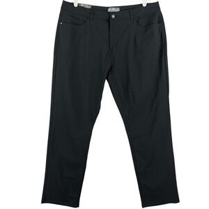 NWT Members Mark Men Benton Performance Stretch Black Pant 38x30 Slim Fit UPF 30